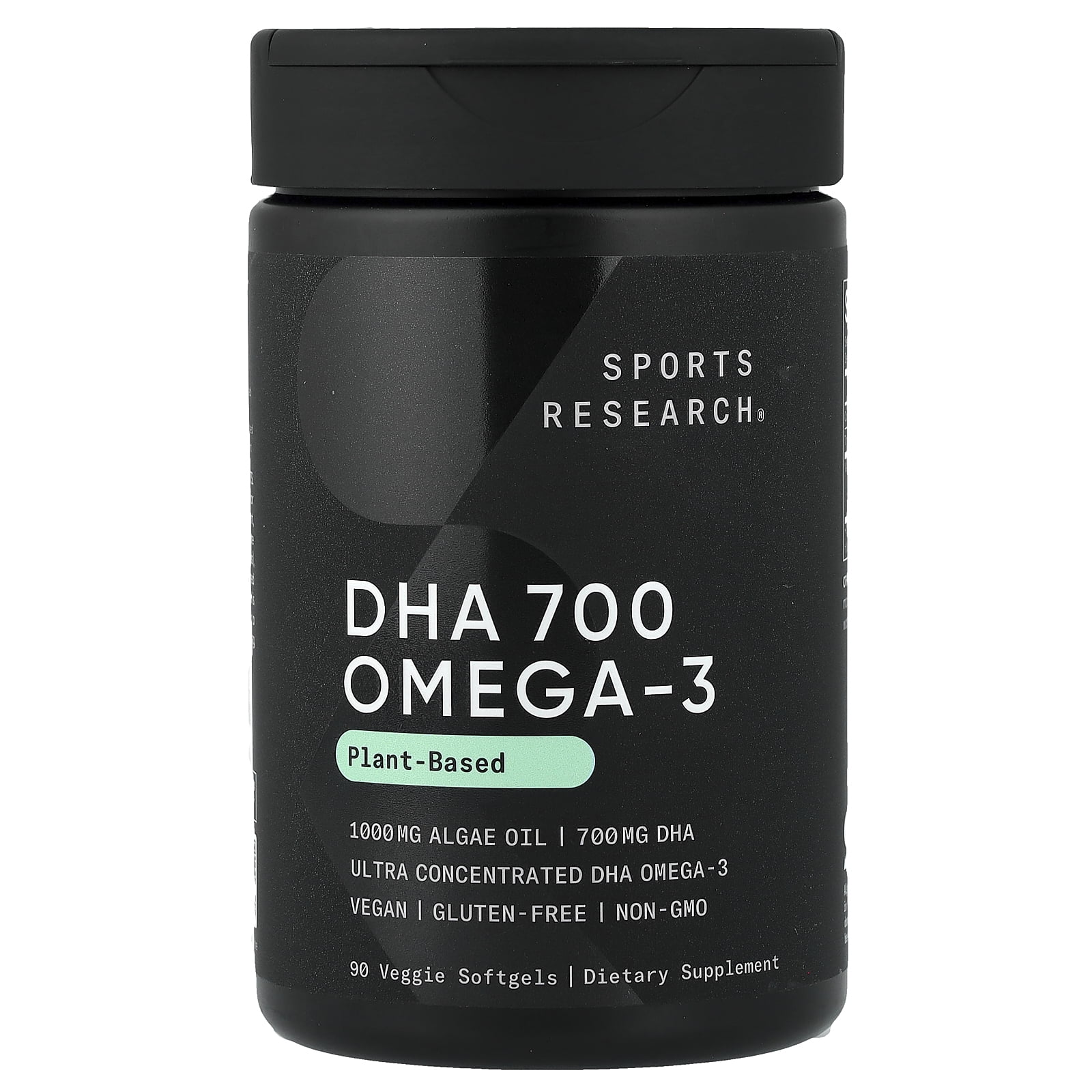 Sports Research DHA 700 Omega-3, Plant-Based, 90 Veggie Softgels
