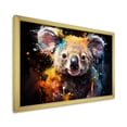 thumbnail image 2 of Designart "Colorfully Painted Koala I" Animals Framed Wall Art Decor - Modern Farmhouse Orange Koala Entryway Framed Wall Art, 2 of 6
