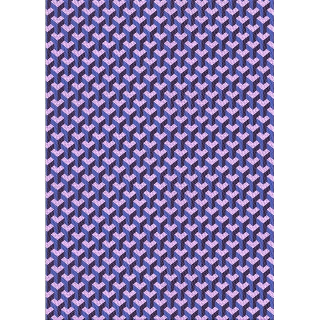 Ahgly Company Machine Washable Indoor Rectangle Transitional Purple Mimosa Purple Area Rugs, 2' x 3'