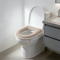 thumbnail image 6 of Steadline Premium Jacquard Toilet Seat Cover with Zipper Closure,Washable Fabric Bathroom Mat for Home Use,Thickened Comfortable Cushion with Easy-Grip Handle, 6 of 7