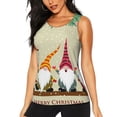thumbnail image 2 of Uemuo Christmas Card With Gnomes Pattern Workout Tank Tops for Women Breathable Moisture-wicking tank top Sleeveless Running Loose Fit Yoga Tops Active Shirts Sports Gym Exercise, 2 of 9