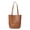 golden brown, variant on Genuine Leather Cowhide Tote Bag, Women's Retro Woven Bucket Purse with Pouch