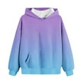 thumbnail image 6 of Cethrio Girls Sweatshirts, Thermal Gradient Print Pullover Loose Fit Girls Hoodies Dark Blue Size 14, 6 of 8