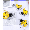 thumbnail image 4 of Metal Wall Bumble Bee - 4 Pack 3D Sculpture Wall Art Bee Ornament Inspirational Wall Decor Hanging Bumblebee Art Decor,3D Iron Bee Art Sculpture Hanging Wall Decorations for Outdoor Home Garden, 4 of 6