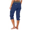 thumbnail image 2 of Gerichy Women's Cargo Capris Hiking Lightweight Quick Dry Summer Outdoor Casual Travel Pants with Pockets Women Drawstring Cargo Pants With Pocket Elastic Capri Joggers Outdoor Hiking Pants, 2 of 5