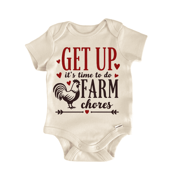 Farm Chores Chicken Newborn Baby Bodysuit