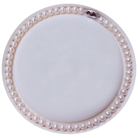 YYKihy Freshwater Cultured Pearl Necklace For Women With AAA Quality Real Pearls | 20 Inches Pearl Strand With 925 Sterling Silver Clasp And Box