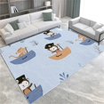 thumbnail image 1 of Washable Area Rug for Living Room 6x9 ft Cartoon Animals Monkey Boat 3D Print Decor Carpet, Non Slip Stain Resistant Large Area Rugs, for Bedroom Dining Room Office, 1 of 7