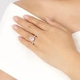 thumbnail image 2 of K-KED 2.5ct Oval Cut Classic Engagement Ring for Women Sterling Silver CZ Wedding Ring, 2 of 7