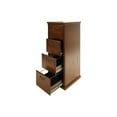 thumbnail image 4 of Huntington Oxford Four Wood Drawer File Cabinet Office Storage File Drawer Brown, 4 of 6