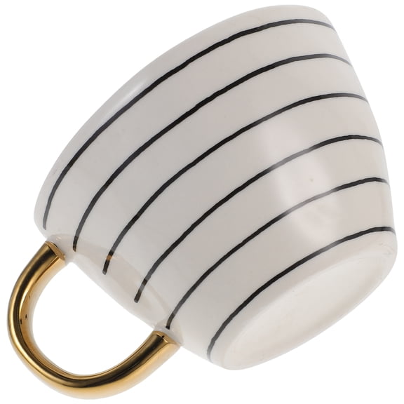 STRANDCHIC Simple Beige Ceramic Mug for Coffee Tea and Milk in Home Settings