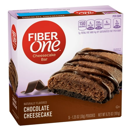 (2 pack) (2 Pack) Fiber One Chocolate Cheesecake Bars, 6.75 oz Box