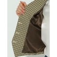 thumbnail image 5 of INSPIRE CHIC Women's Waistcoat Notched Lapel V Neck Single Breasted Vintage Plaid Vest XS Brown, 5 of 6