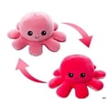 thumbnail image 1 of Pieuvre en Peluche Réversible Mignonne à Retourner Humeur Jouet Doux Cadeau Heureuse Triste, 1 of 1