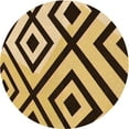 thumbnail image 1 of Ahgly Company Indoor Round Patterned Bakers Brown Area Rugs, 6' Round, 1 of 6