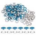 thumbnail image 1 of Unique Bargains 100PCS Grommets Eyelets 2/5 Inch (10mm) ID Hole Metal Self Backing Eyelet with Washers for Leather Blue, 1 of 7