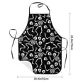 thumbnail image 2 of Yiaed Skeletons Dancing Print Kitchen Apron with Hand Wipe Pockets,Big Pocket,Aprons for Women with Pockets, Waterproof for Cooking Baking, 2 of 7
