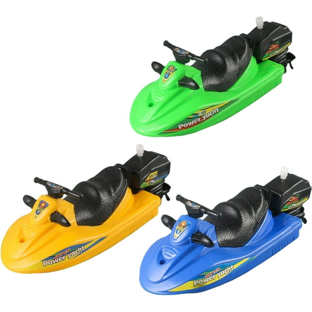 Random Color 1PC Wind Up Boat Bathtub Toy Set Funny Windup Speed Boat Bathtub Toy Ski Clockwork Water Toy Motorboat Tub Toy for Kids Motorboat Speed Boat
