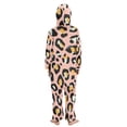 thumbnail image 3 of Leopard Print Pattern One Piece Pajamas Soft Jumpsuit Cozy Sleep and Play Romper Zipper and Pockets 13-14Y, 3 of 8