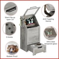 thumbnail image 5 of Accreate Dog Feeding Station with Storage Cabinet & 2 Elevated Bowls, Flip Top Pet Food Storage Container, All in One Pet Toy Organizer and Feeder Station for Living Room, Kitchen, 5 of 9