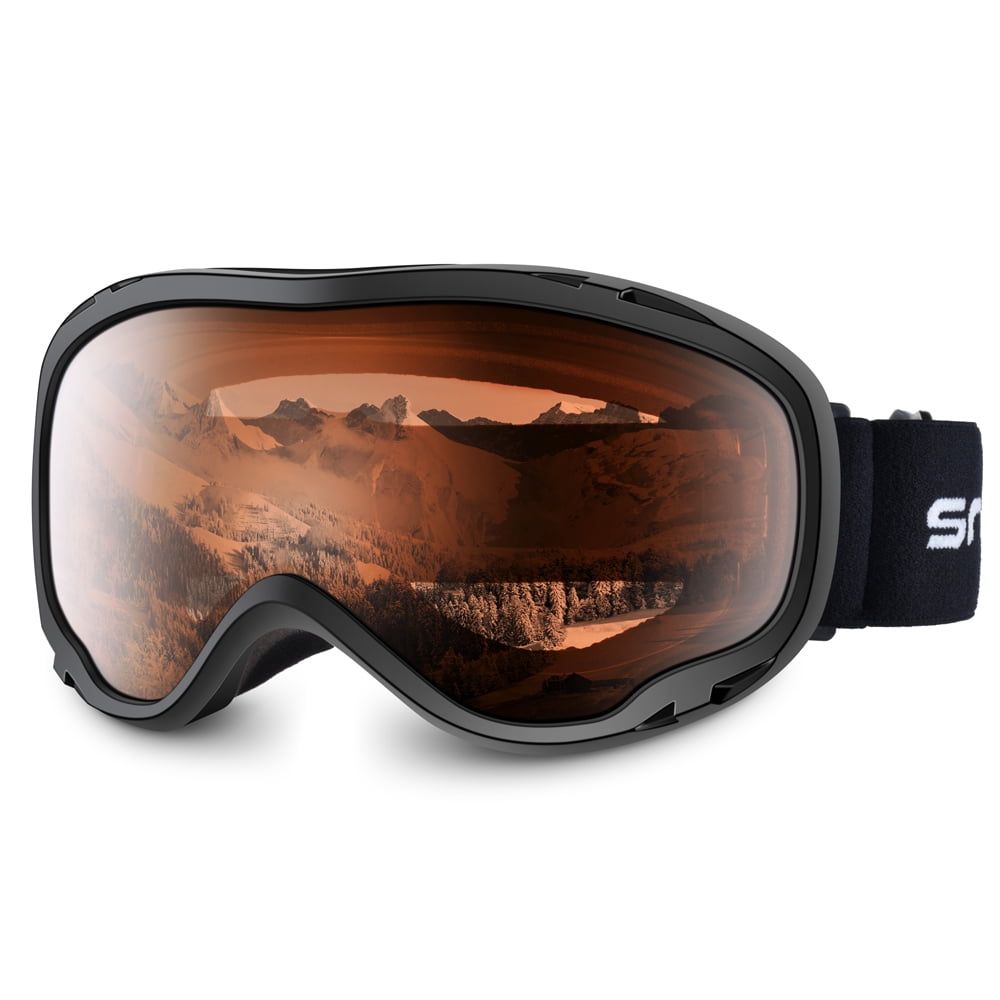 Snowledge Ski Snow Goggles for Men Women Adult,OTG Snowboard Goggles of Dual Lens with Anti Fog for UV Protection for Girls 