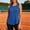 Blue-01, variant on Women's Ruffle Trim Tank Top, Casual Crew Neck Curved Hem, Lightweight Summer Everyday Tank Active Wear