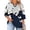 Navy Blouses, variant on Womens Plus Size Tops 3/4 Length Sleeve Womens Tops Pleated Keyhole Neck Fall Shirts Summer Blouses White Blouses L
