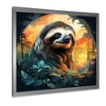 thumbnail image 2 of Designart "Sunset Serenity of the Sloth II" Animals Framed Wall Art Decor - Modern Yellow Sloth Hallway Framed Wall Art Decor, 2 of 6
