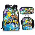 thumbnail image 1 of Pokemon Student Schoolbag Cartoon Anime Three-Piece Children'S Backpack 4, 1 of 2