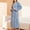 Blue, variant on Women Winter Casual Pajama Suits,Sleepwear for Women Pajama Set Women's Solid Color Cloth V Neck Long Sleeve Bathrobe With Belt And Pockets for Makeup And Morning Wear Winter
