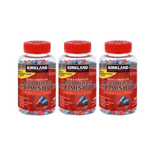 Kirkland Signature Rapid Release Acetaminophen 500 mg., 400 Gelcaps 3PK
