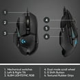 thumbnail image 4 of G502 HERO High Performance Wired Gaming Mouse, HERO 25K Sensor, 25,600 DPI, RGB, Adjustable Weights, 11 Programmable Buttons, On-Board Memory, PC / Mac, Black, 4 of 6