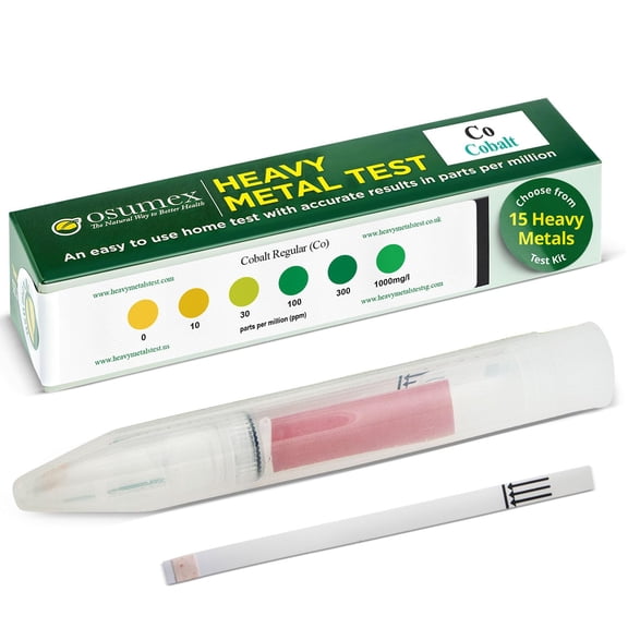 Heavy Metal Test Kit Cobalt Regular Kit 1 Pack - Water Tester for Drinking Water, Food, Urine, & Other Materials, Heavy Metals Test Kits for Humans, at Home Testing Kits, Home Testers for Metals