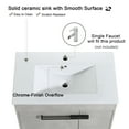 thumbnail image 4 of BNK 30 Inch Freestanding Bathroom Vanity with White Ceramic Sink, Modern Floating Bathroom Vanity or Freestanding is Optional Conversion, with 2 Doors, 4 of 13