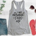 thumbnail image 2 of I Was Normal 3 Kids Ago Tank Top, Ladies Racerback Tank Top, Mom Tank, Mom Of 3 Tank, Heather Gray, Medium, 2 of 3