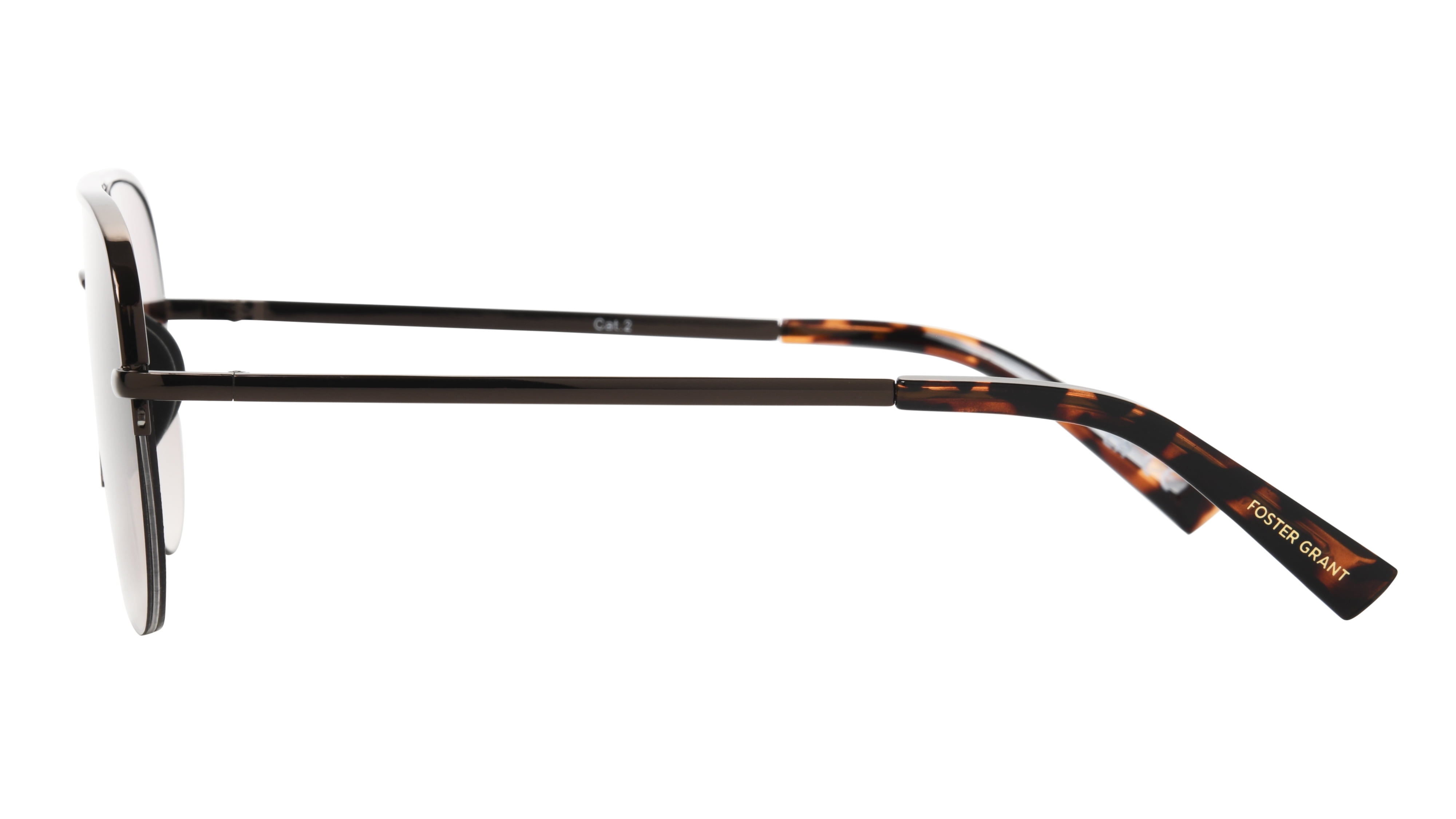 Foster Grant Women's Aviator Fashion Sunglasses, Brown