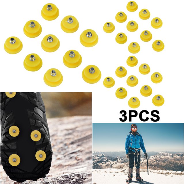 Juego 3 Crampones Antideslizantes FLhrweasw para Zapatos para Hielo Nieve 10 Unidades Por Juego