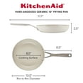 thumbnail image 4 of KitchenAid Hard Anodized 10 Inch Ceramic Nonstick Frying Pan, Oven Safe to 500°F, Porcelain White, 4 of 8