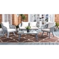 thumbnail image 4 of SAFAVIEH Jorda Outdoor Patio 4 Piece Conversation Set, Grey/Beige, 4 of 5