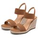 thumbnail image 2 of Sandalias Cuña para Mujer Sandalias Antideslizantes para Viajes Al Aire Libre (marrón 38), 2 of 8