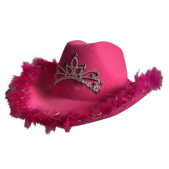 Pink Bucket Hats Women's Western Cowboy Hat Scarf Mardi Two Piece Set