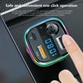 thumbnail image 4 of Dvkptbk Wireless Charging One to Two Car Charging Bluetooth 5.0 Fm Transmitter for Car Bluetooth Car Adapter with Dual Usb Charging Car Charger Mp3 Player Hands Free Calling, 4 of 9