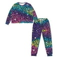 thumbnail image 6 of SEANATIVE Rainbow Leopard Print Pajamas for Women Long Sleeve Sleepwear Tops with Pants Size S Casual Daily Loungewear Night Suits Women Pajama Set Ladies Pjs Jogger Clothes, 6 of 7