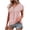 Pink, variant on Umfun Fashion Women's Summer V-Neck Short Sleeve Casual T-shirt Blouse Pink XL
