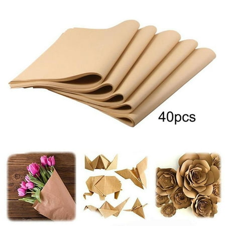 

Plain Kraft Paper for Arts And Crafts Biodegradable Great for Projects Gifts Tablecloth Floor Covering Packing Moving Shipping Postal 40 Pieces