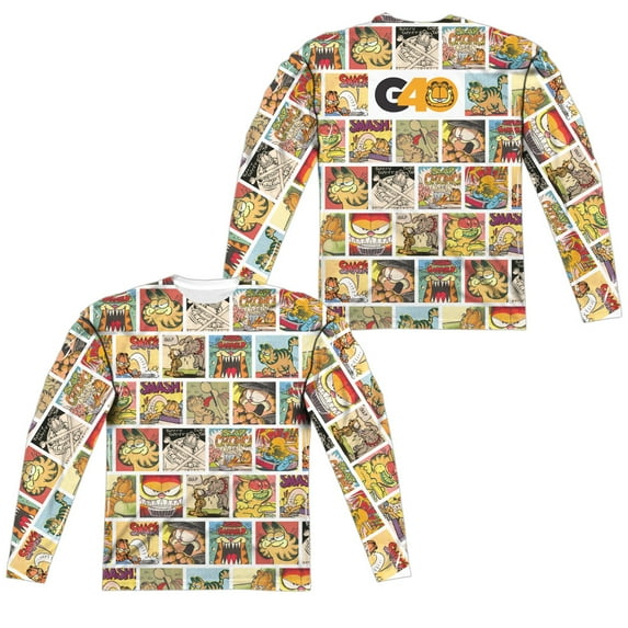 Garfield - 40Th Collage (Front/Back Print) - Regular Fit Long Sleeve Shirt - XXX-Large