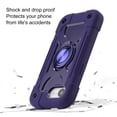 thumbnail image 4 of ELEHOLD Rugged Case for iPhone 16e 2025, with 360° Rotation Ring Stand, Military Grade Drop Shockproof Protection Full Body Heavy Duty Case for iPhone 16e 2025,Darkpurple, 4 of 5