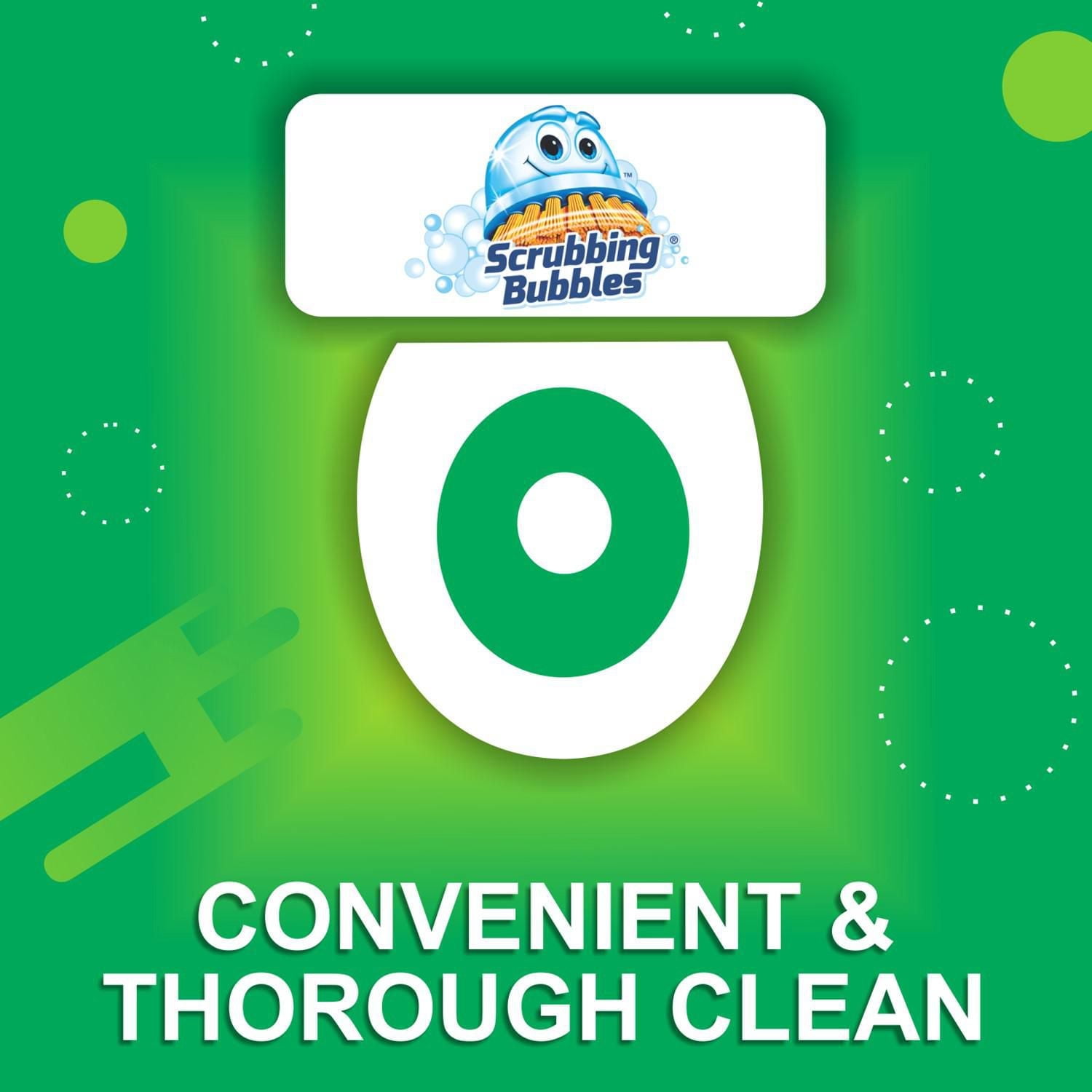 Scrubbing Bubbles® Fresh Brush Toilet Bowl Cleaner, Flushable Refills, Citrus Scent, 12 Brush Pads