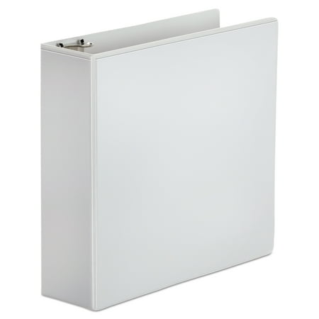 Office Impressions Economy Round Ring View Binder, 3" Capacity, White -OFF82236