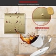thumbnail image 2 of ENERLITES Blank Device Metal Wall Plate, Stainless Steel, Corrosion Resistant, Size 2-Gang 4.50" x 4.57", 7702-BB, Brushed Brass, Gold, 2 of 4
